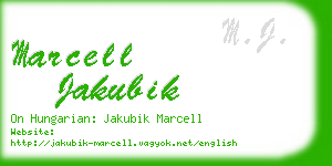 marcell jakubik business card